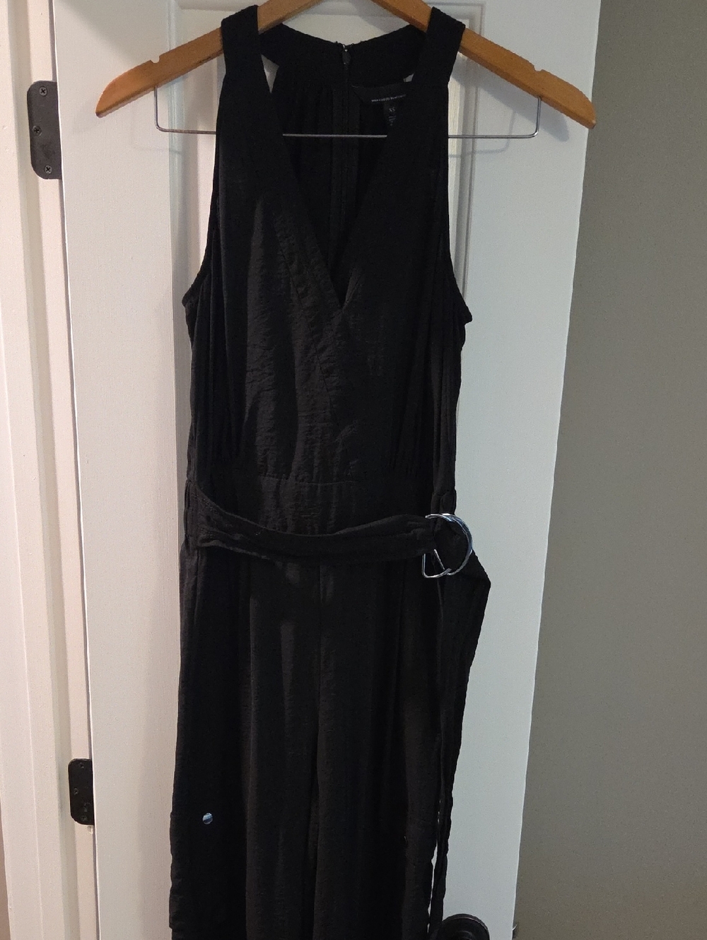 White House Black Market Black Sleeveless Jumpsuit